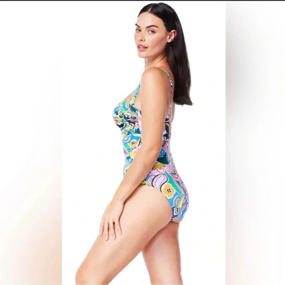 Bleu Rod Beattie Go For Bold Shirred Underwire One-Piece - Picture 3 of 13